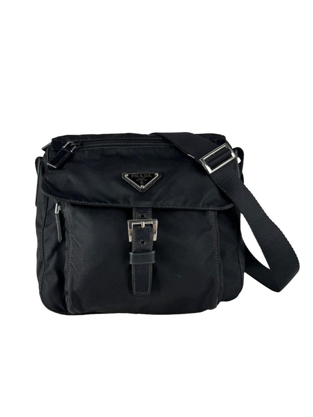 Auth Prada Shoulder Bag Black #344977P30B